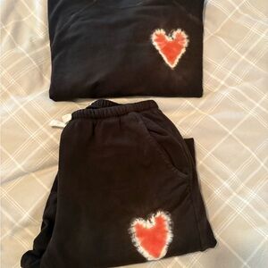 Electric & Rose Black Sweatshirt & Sweatpants